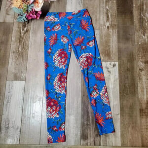 LuLaRoe OS One Size Leggings Pixel Roses Flowers Blue Coral Unicorn LLR NWOT